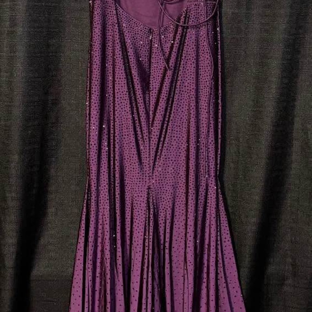 Elegant Purple Beaded Dress